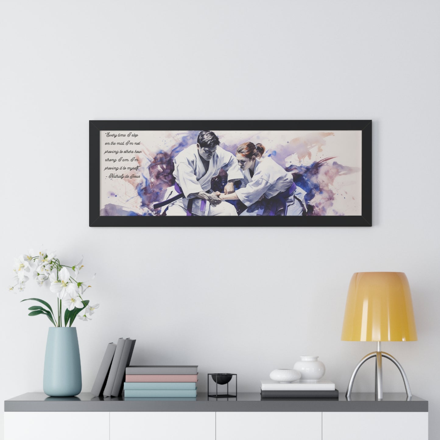An Abstract Duel - Framed Horizontal Poster
