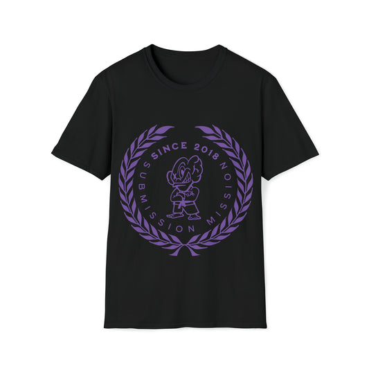Submission Mission Purple Jiu-Jitsu Fighter Cauliflower Ear Unisex Softstyle T-Shirt