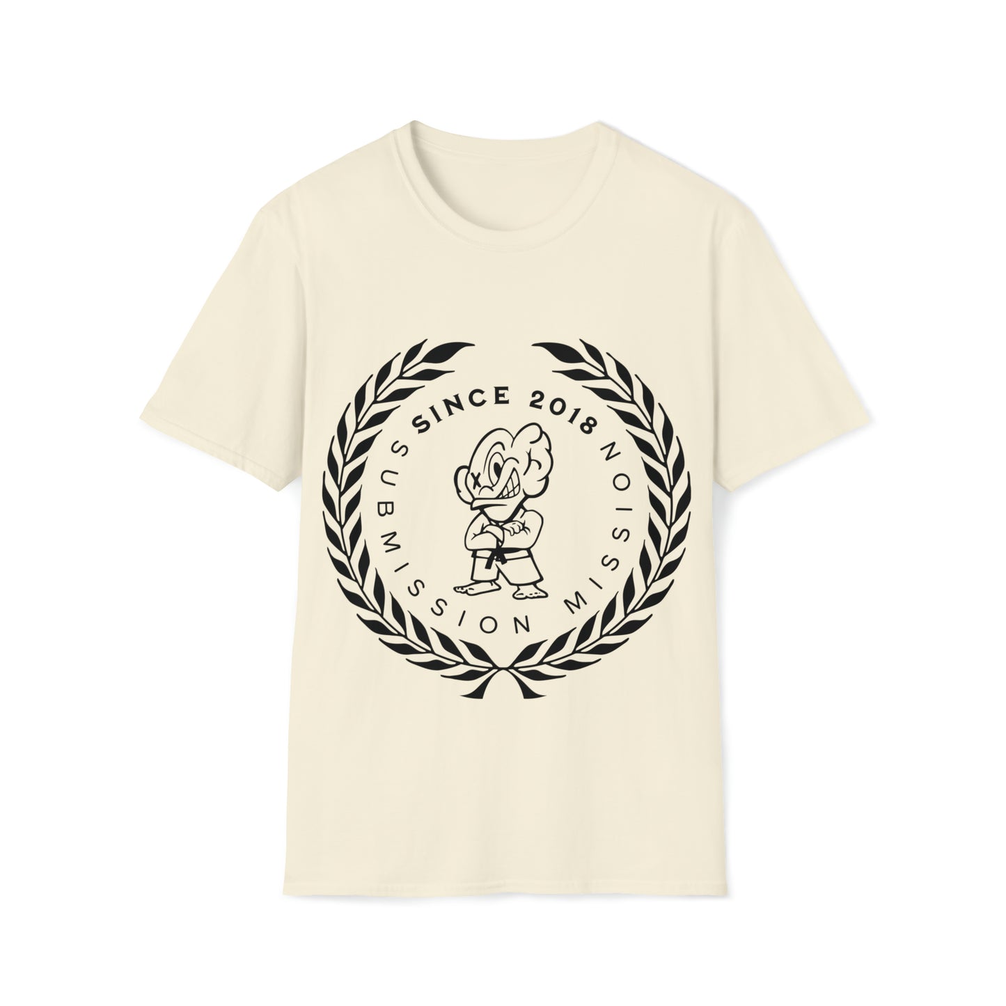 Submission Mission Jiu-Jitsu Fighter Cauliflower Ear Unisex Softstyle T-Shirt