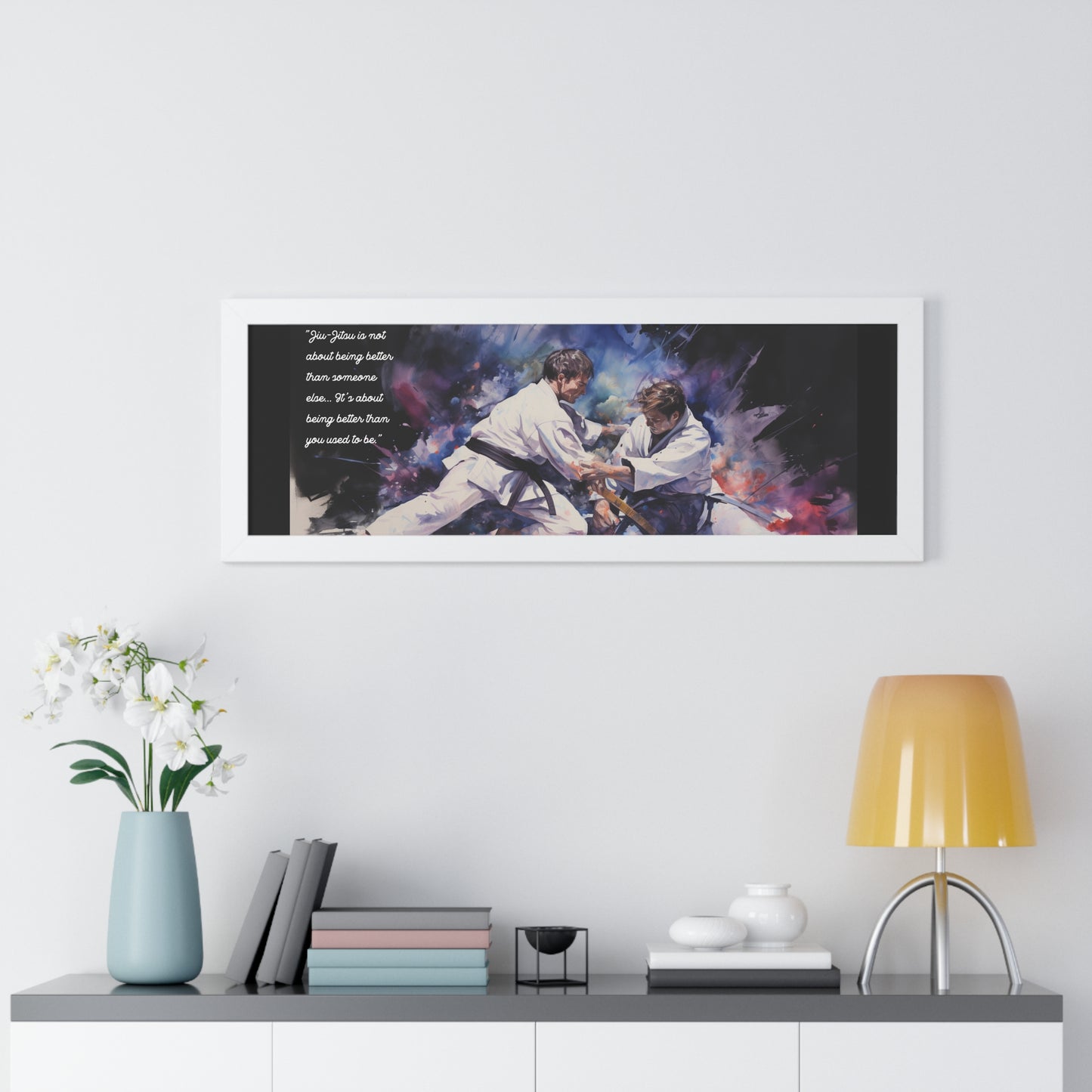 An Abstract Duel - Framed Horizontal Poster
