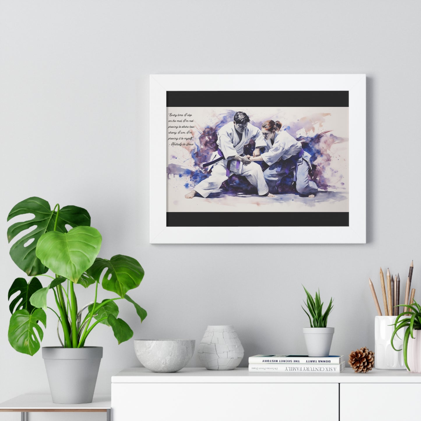 An Abstract Duel - Framed Horizontal Poster