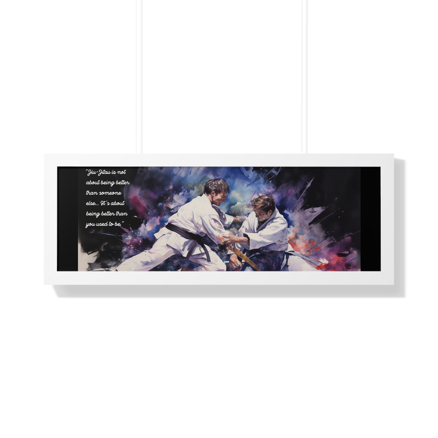 An Abstract Duel - Framed Horizontal Poster