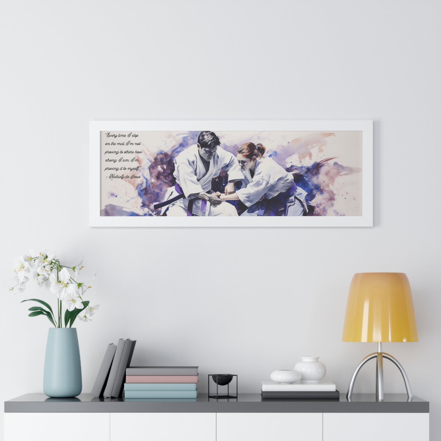 An Abstract Duel - Framed Horizontal Poster
