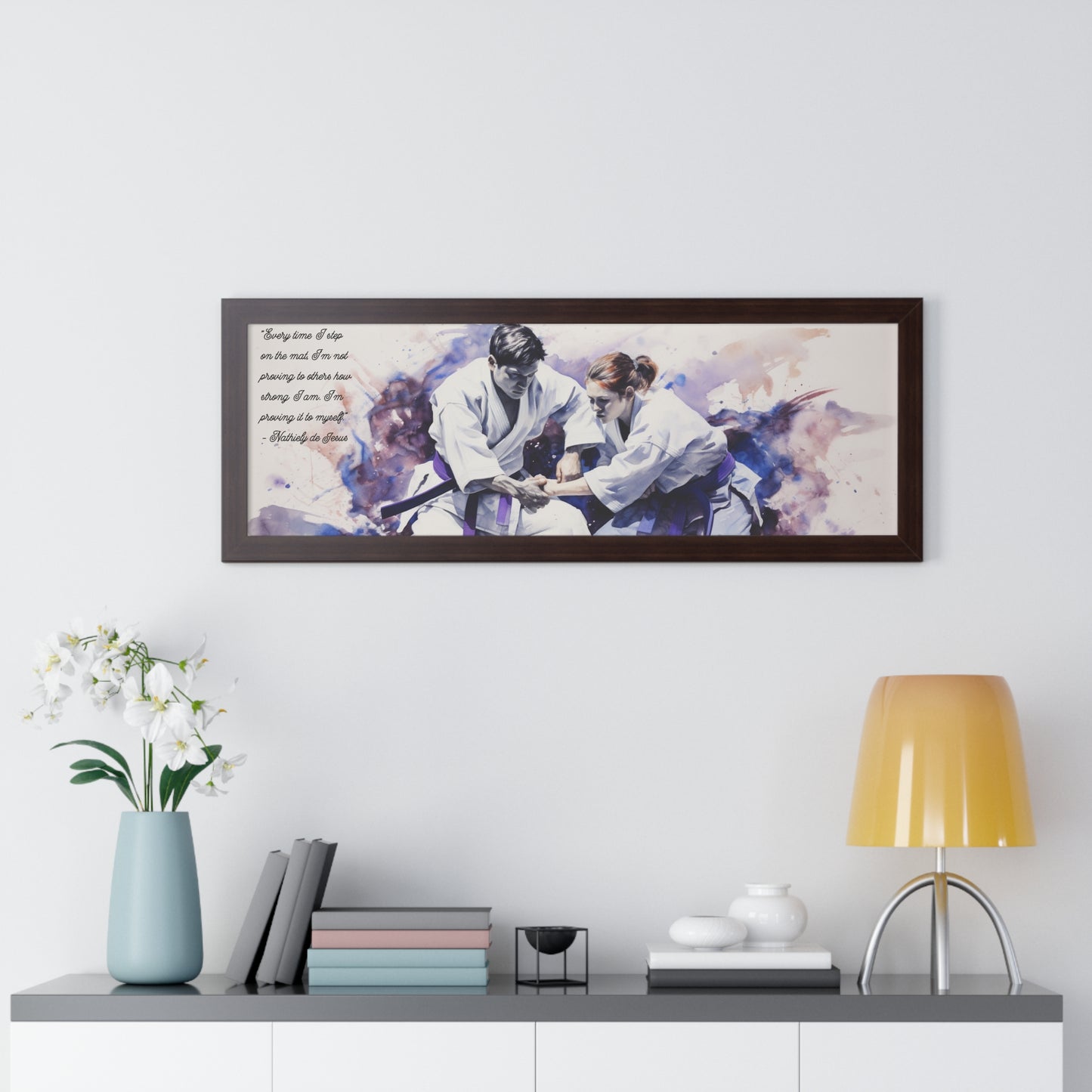 An Abstract Duel - Framed Horizontal Poster