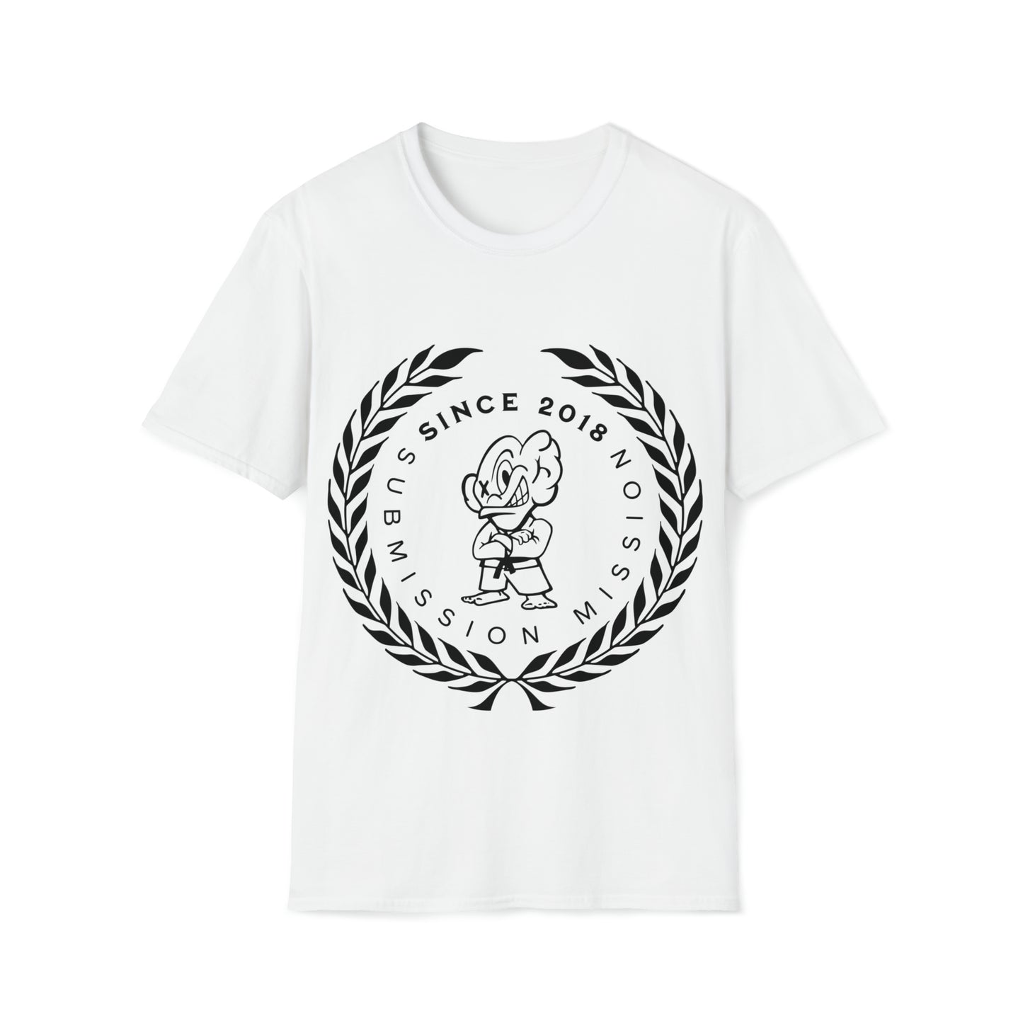 Submission Mission Jiu-Jitsu Fighter Cauliflower Ear Unisex Softstyle T-Shirt