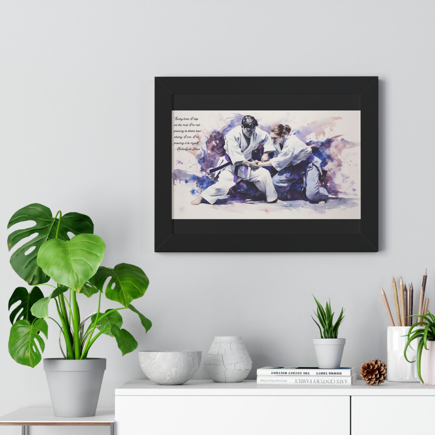 An Abstract Duel - Framed Horizontal Poster